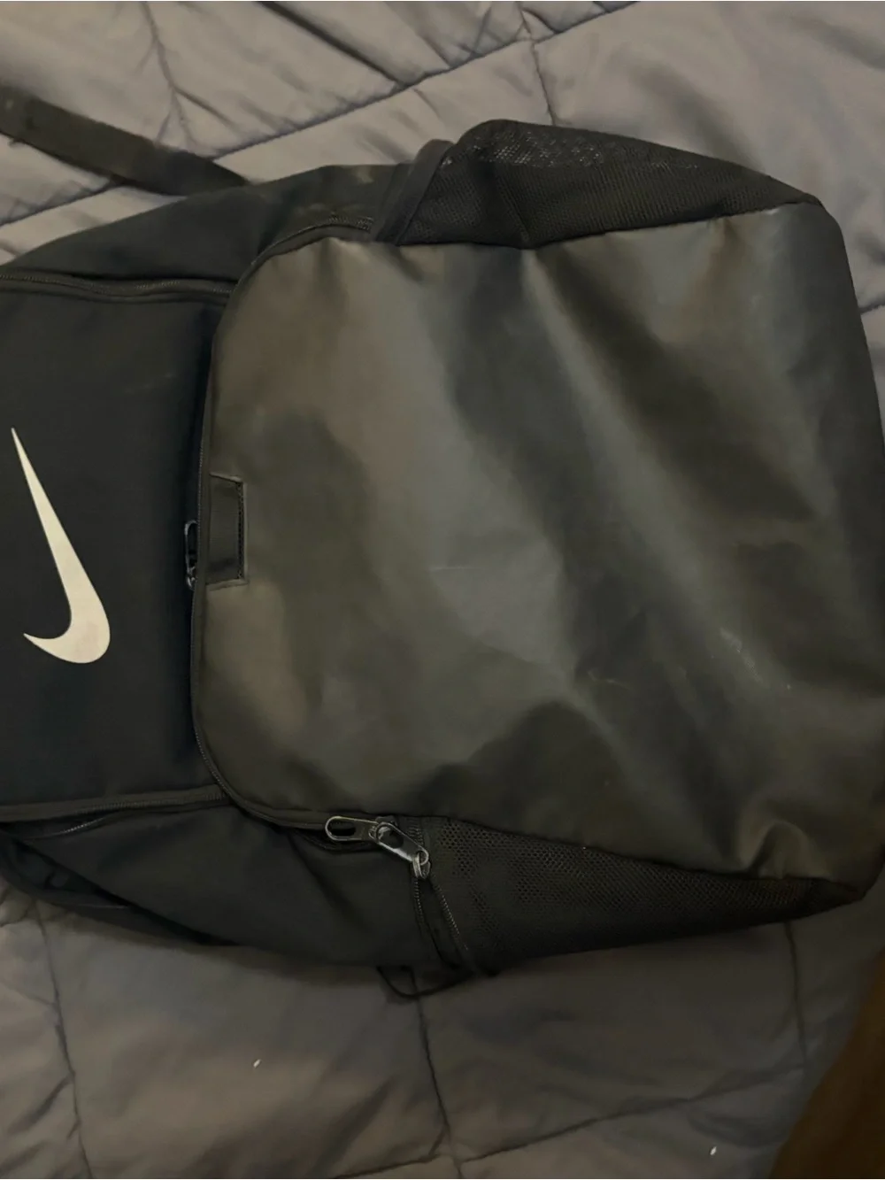 Nike Black Men's Backpack with White Swoosh